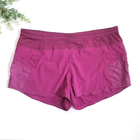 ATHLETA Home Run Running Shorts Woman Raspberry Purple Athletic Medium - Picture 1 of 12